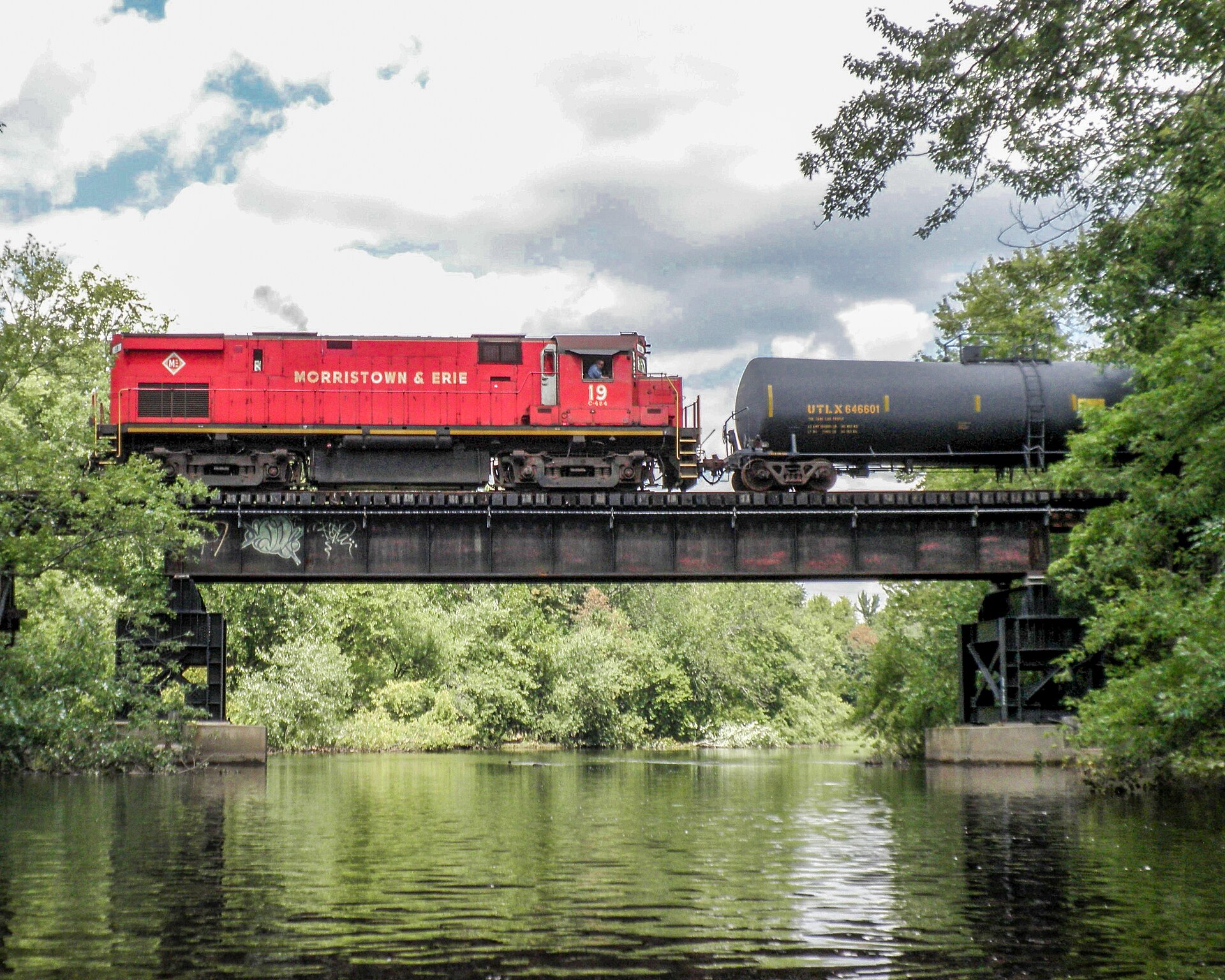 Whippany River railroad bridge in East Hanover, New Jersey