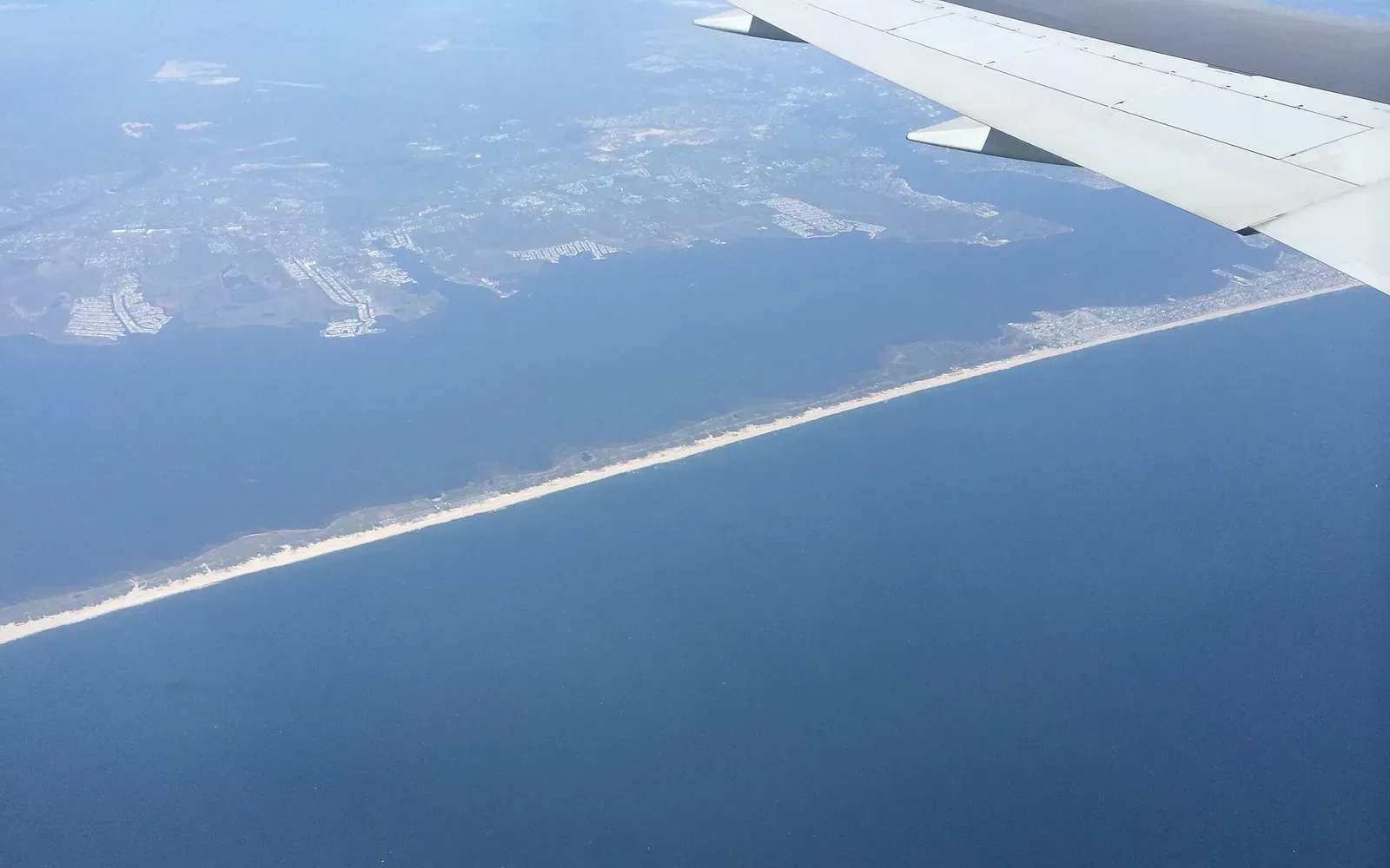 Lavallette’s barrier-island shoreline in Lavallette, New Jersey