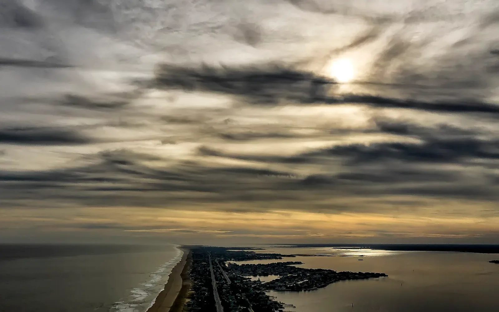 Aerial view of Mantoloking in Mantoloking, New Jersey