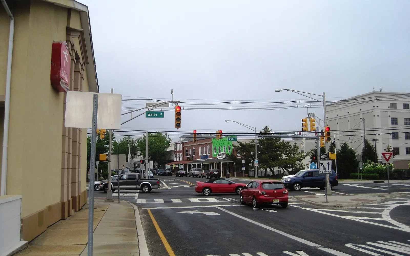 Downtown Toms River, New Jersey at Main and Water Streets