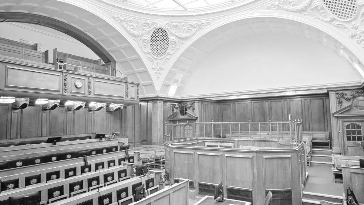 Grayscale stock photograph illustrating certified civil trial attorney