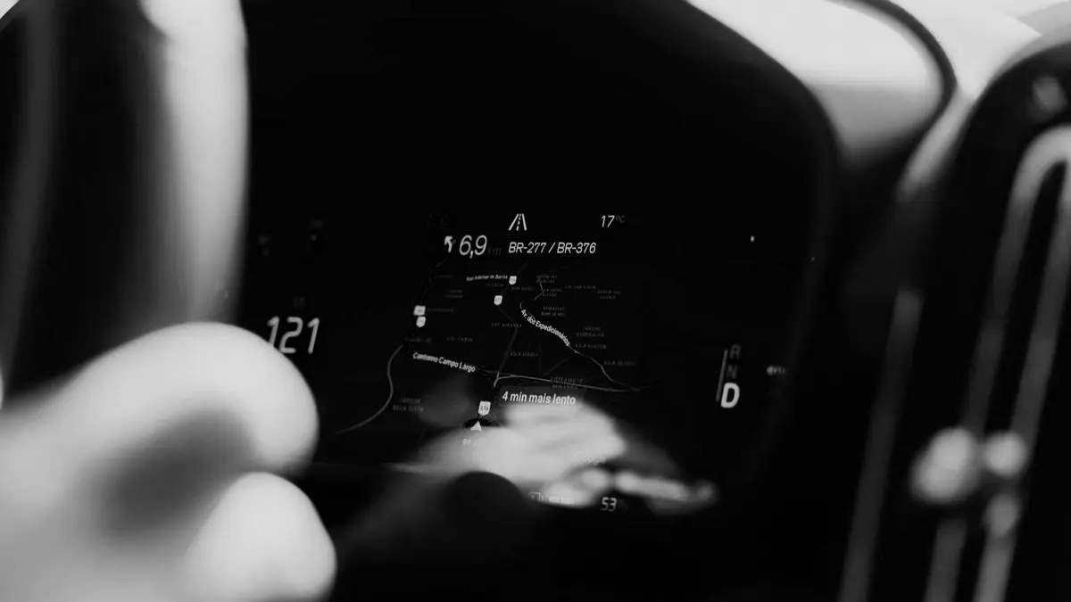 Grayscale stock photograph illustrating event data recorder accident