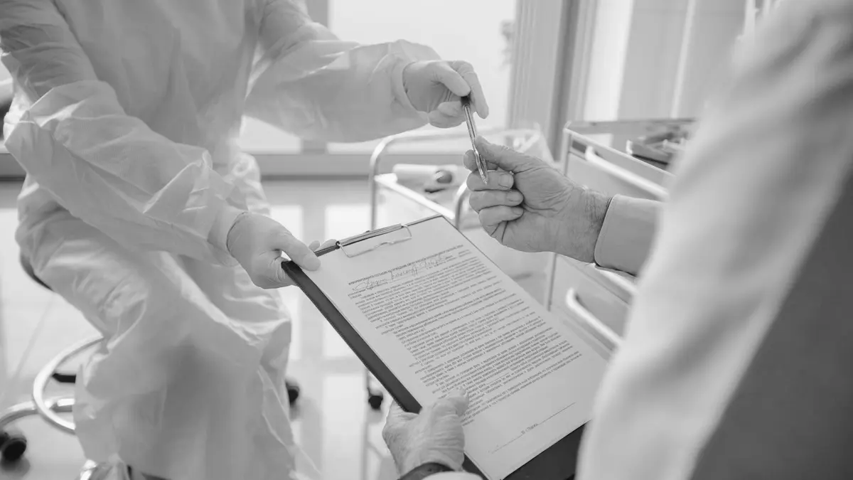 Grayscale stock photograph illustrating medical bills car accident