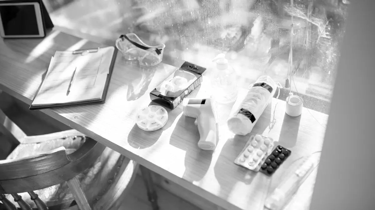 Grayscale stock photograph illustrating cold weather flare ups